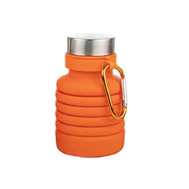 The collapsible silicone water bottle is a practical drinking container for every occasion