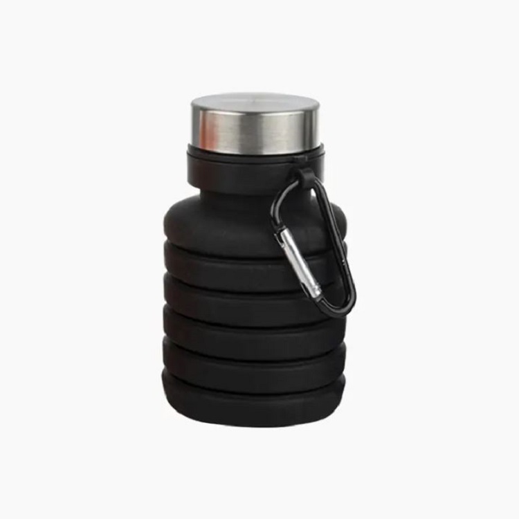 How compact are the silicone folding water bottles when folded?